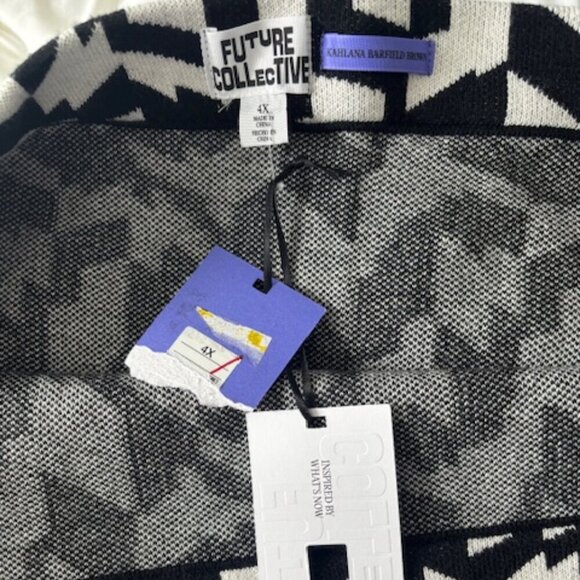 NWT High-Rise Slit Knit Midi Skirt - Future Collective 4X - Picture 6 of 7